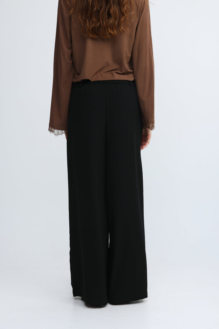 Wide Leg Tailored Black Bottoms