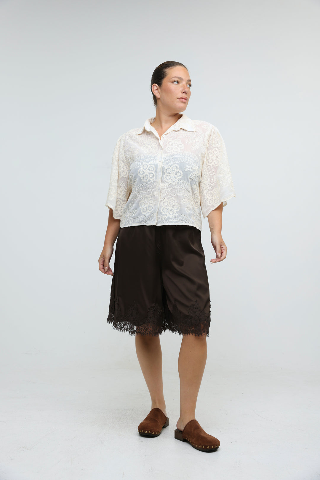 Sunlit Brown Bermuda Shorts