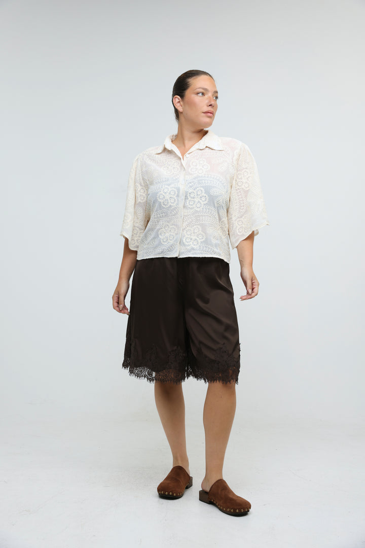 Sunlit Brown Bermuda Shorts