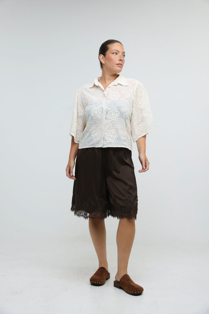 Sunlit Brown Bermuda Shorts