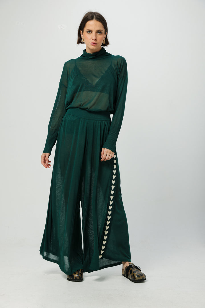 Moment Green High Neck Top