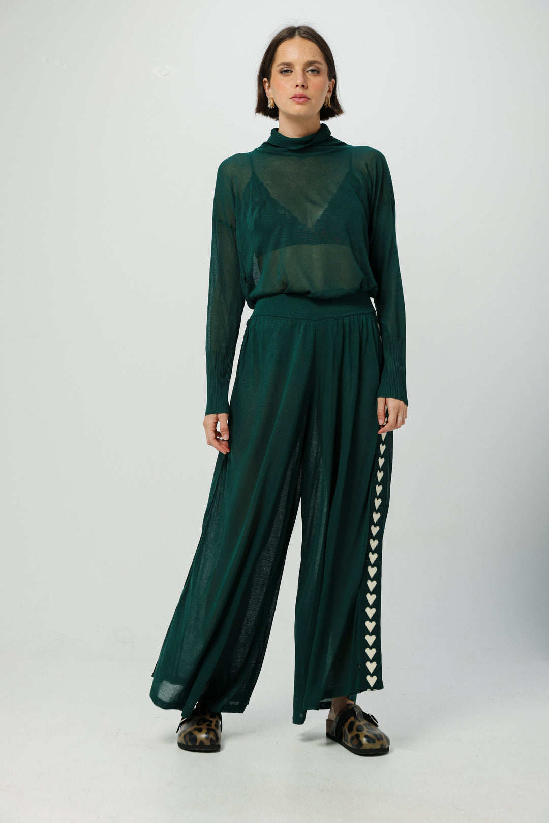 Moment Green High Neck Top