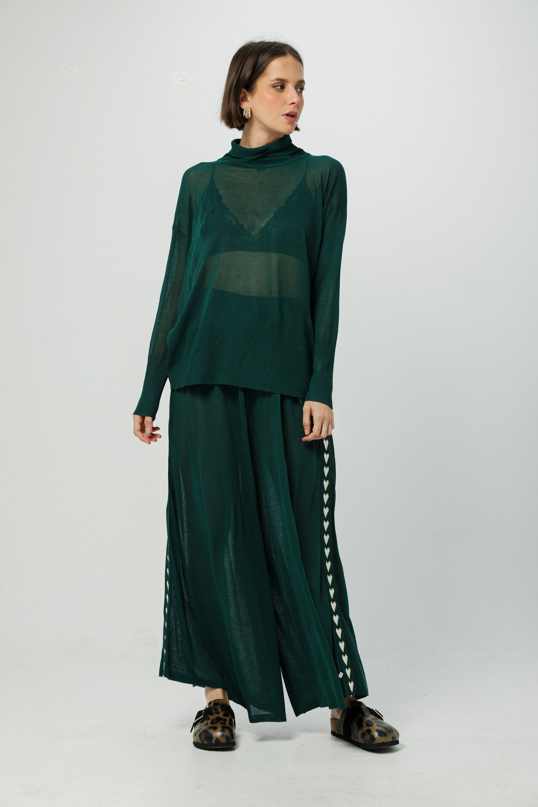 Moment Green High Neck Top