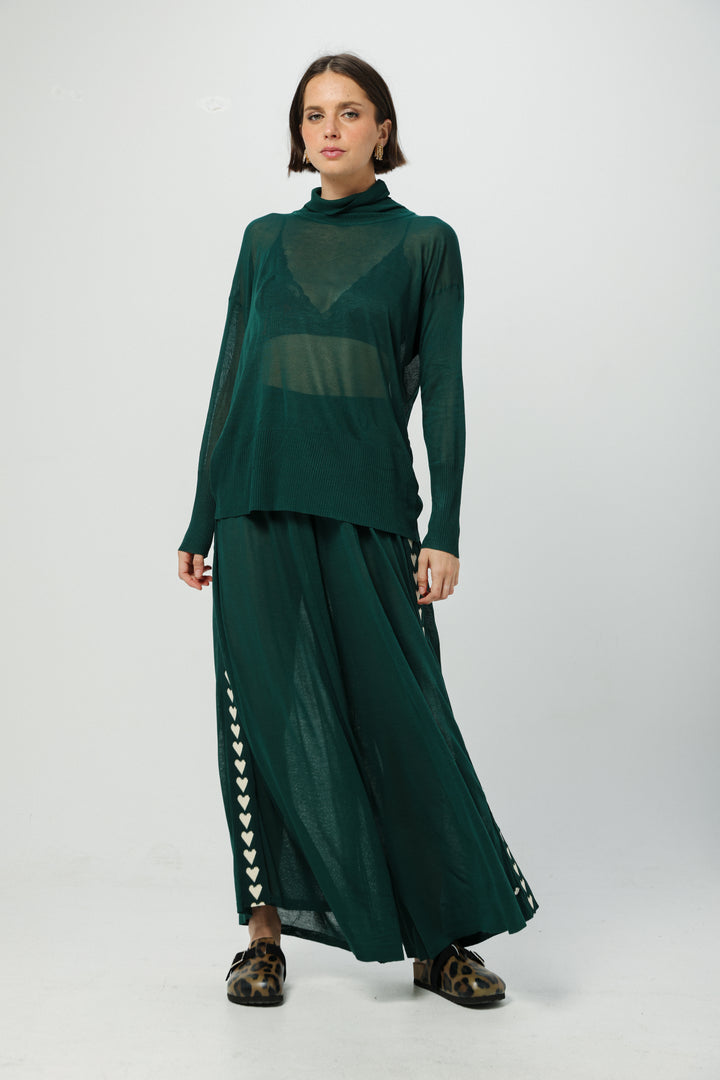 Moment Green High Neck Top