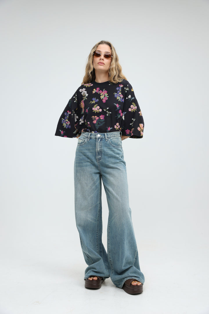 Marmottan Blue Floral T-Shirt