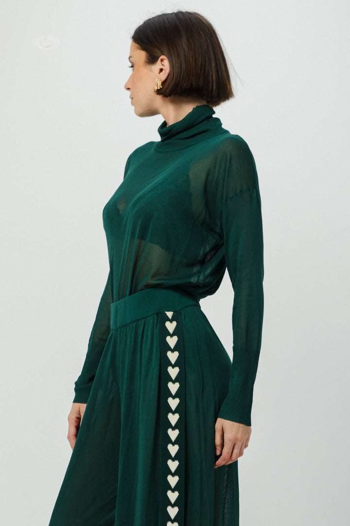 Moment Green High Neck Top