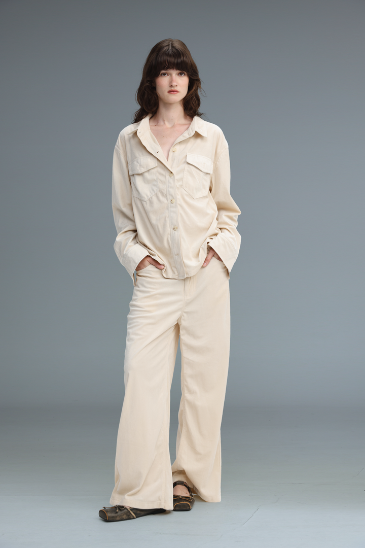 Corduroy Cream Bottoms