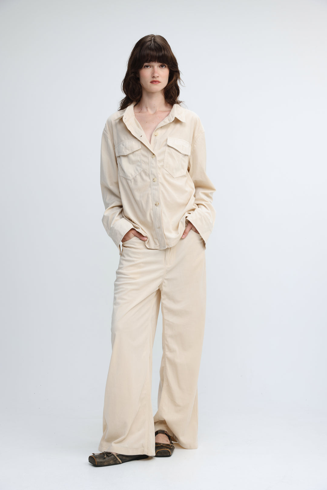 Corduroy Cream Bottoms