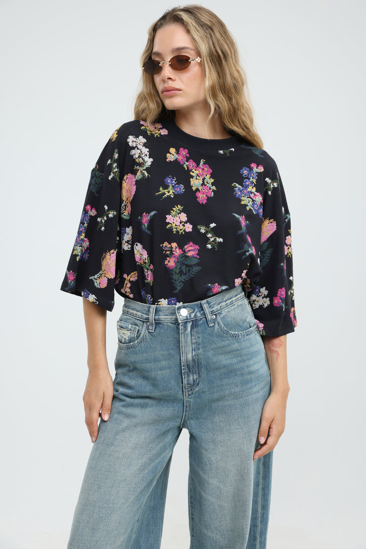 Marmottan Blue Floral T-Shirt