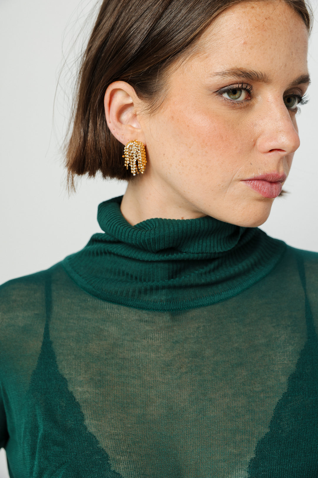 Moment Green High Neck Top