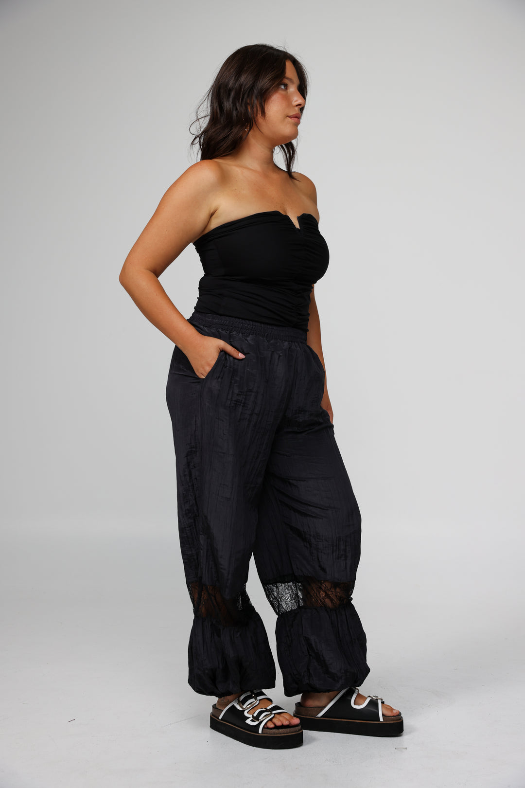 Realized Navy Strapless Top