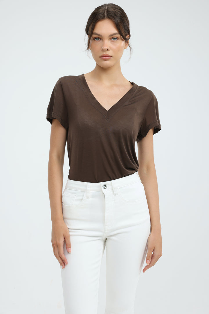 Clean45 Chocolate V T-Shirt