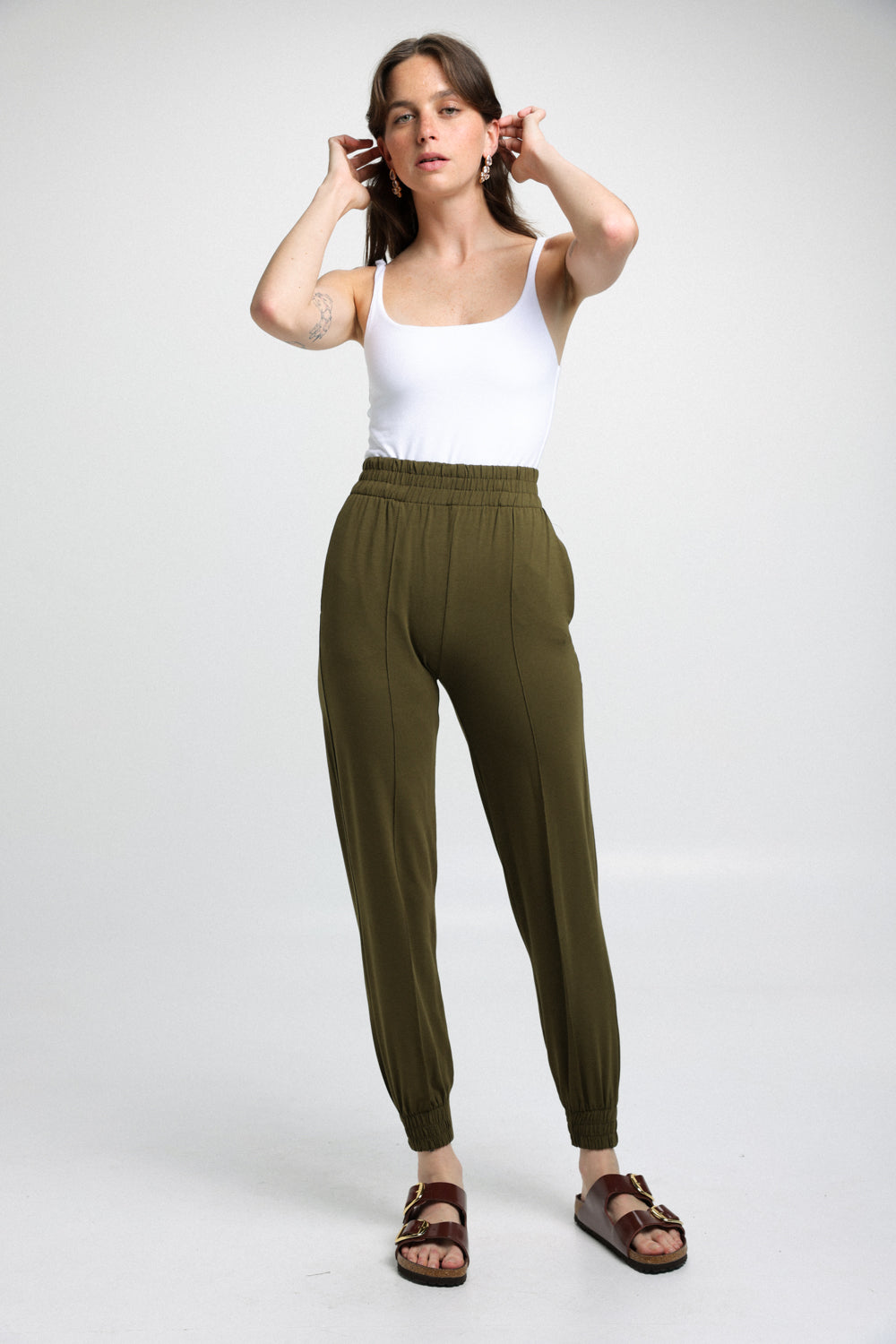  Olive Green Joggers