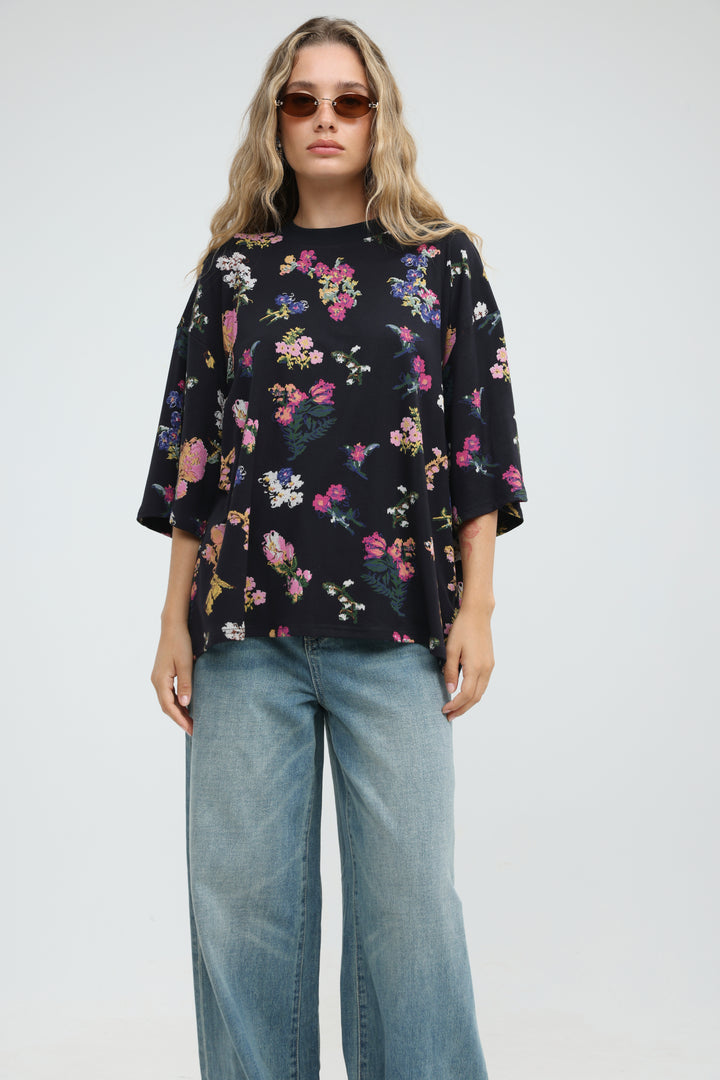 Marmottan Blue Floral T-Shirt