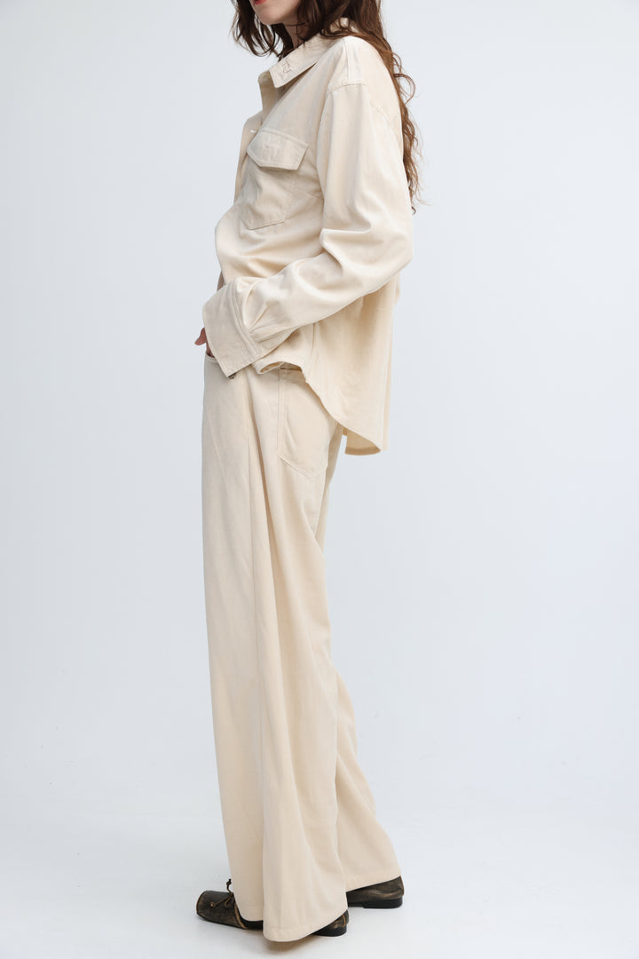 Corduroy Cream Bottoms