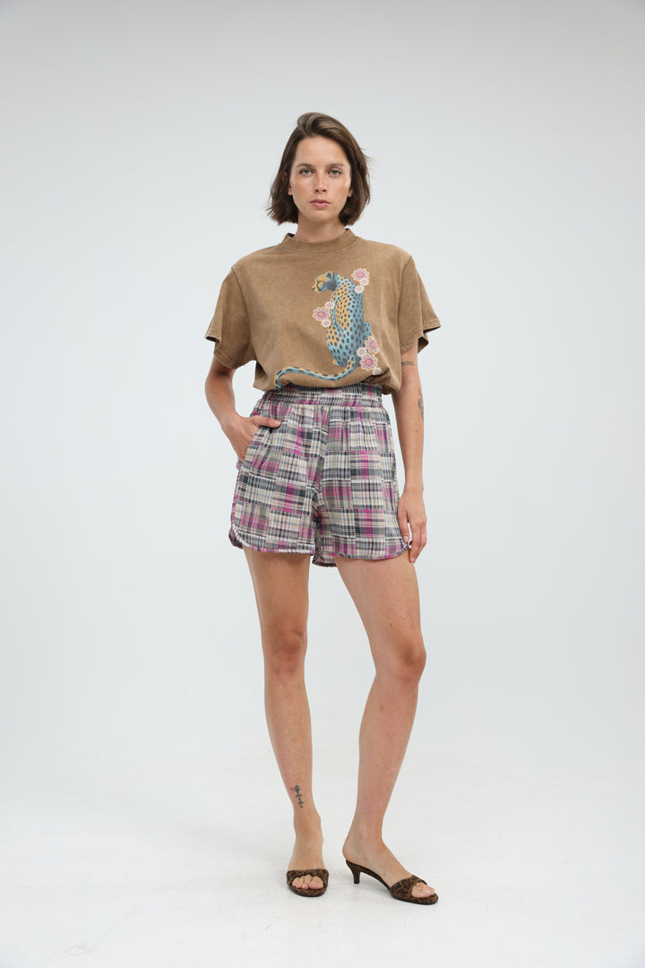 Buni's Pink Plaid Shorts