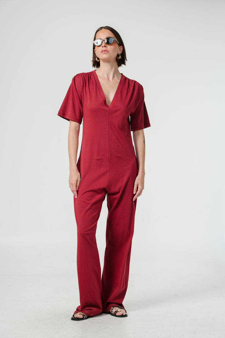 Just V Wine Jumpsuit