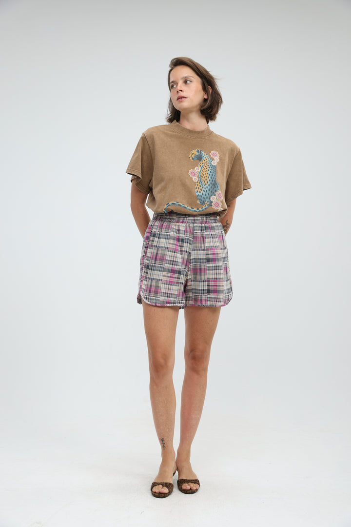 Buni's Pink Plaid Shorts