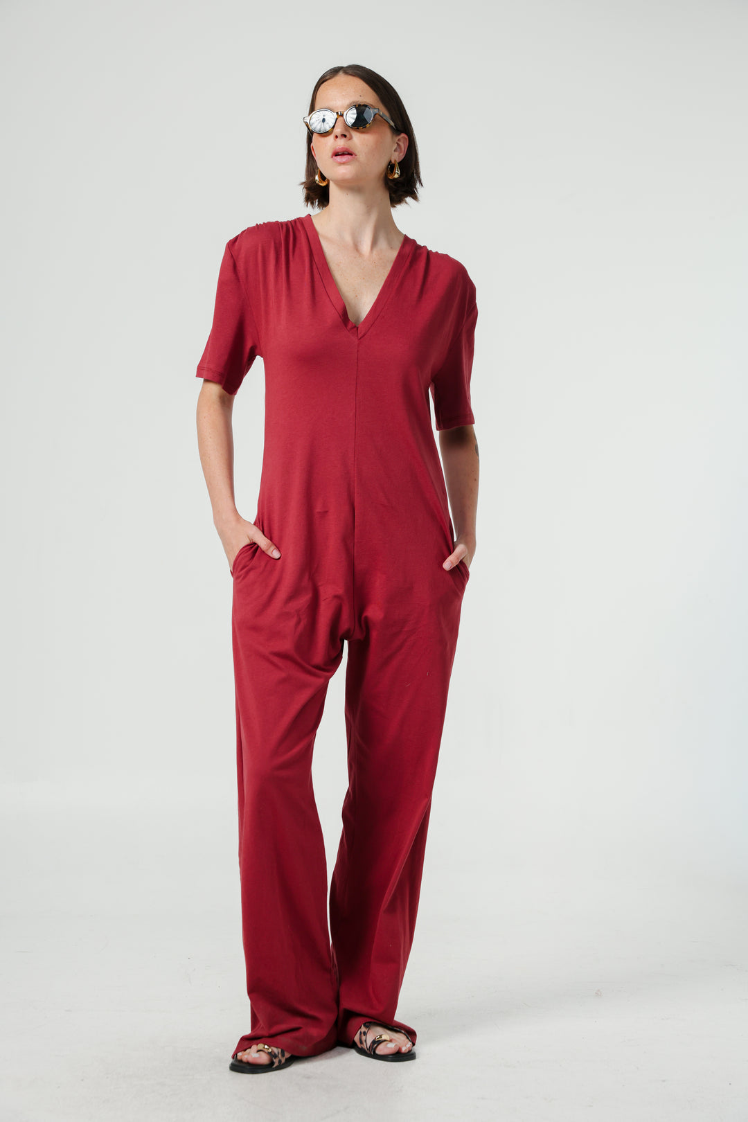 Just V Wine Jumpsuit
