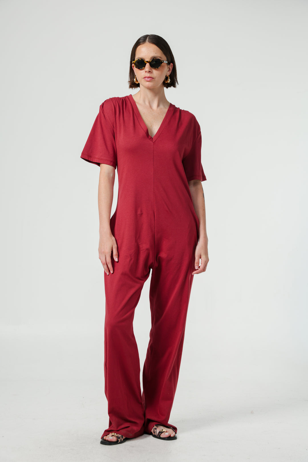 Just V Wine Jumpsuit