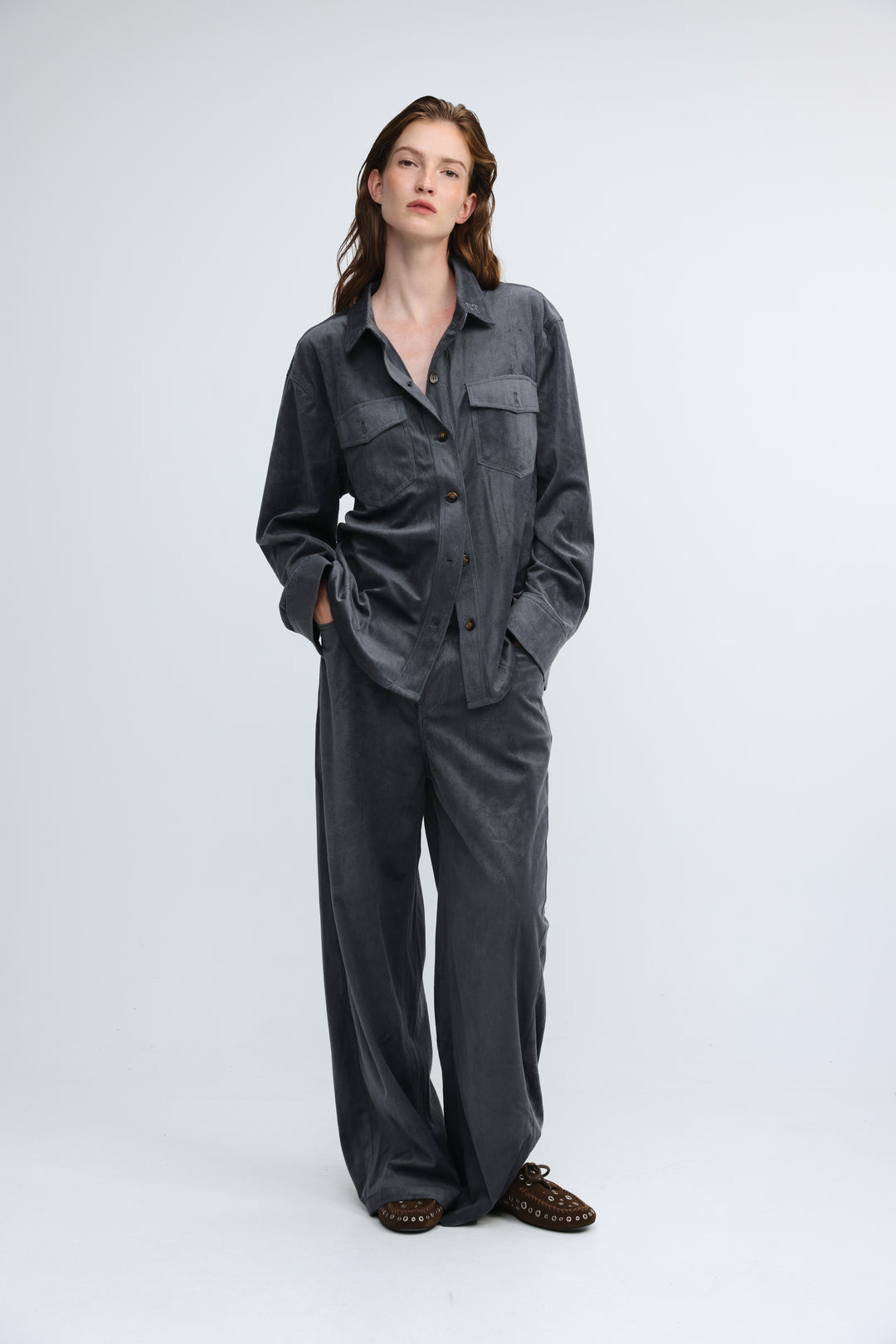 Corduroy Grey Shirt