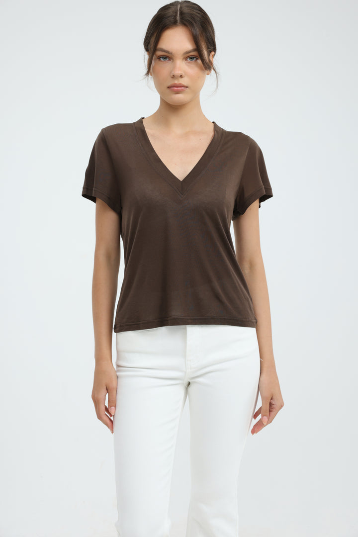 Clean45 Chocolate V T-Shirt