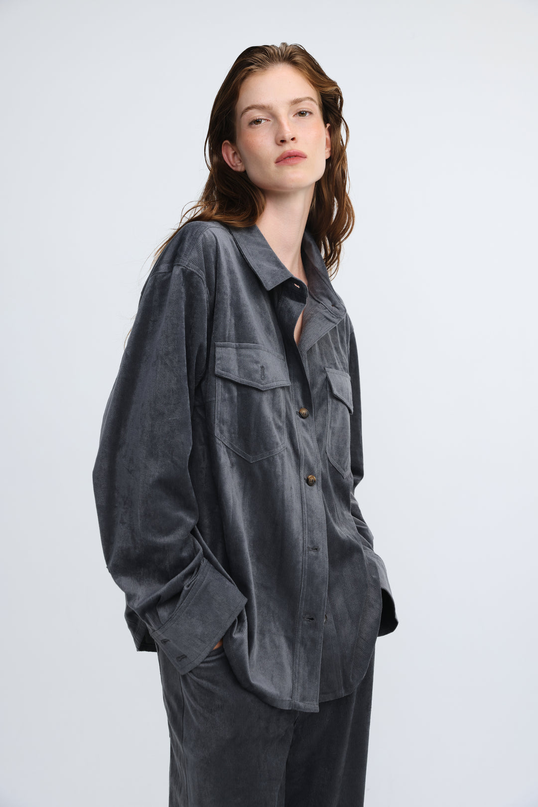 Corduroy Grey Shirt