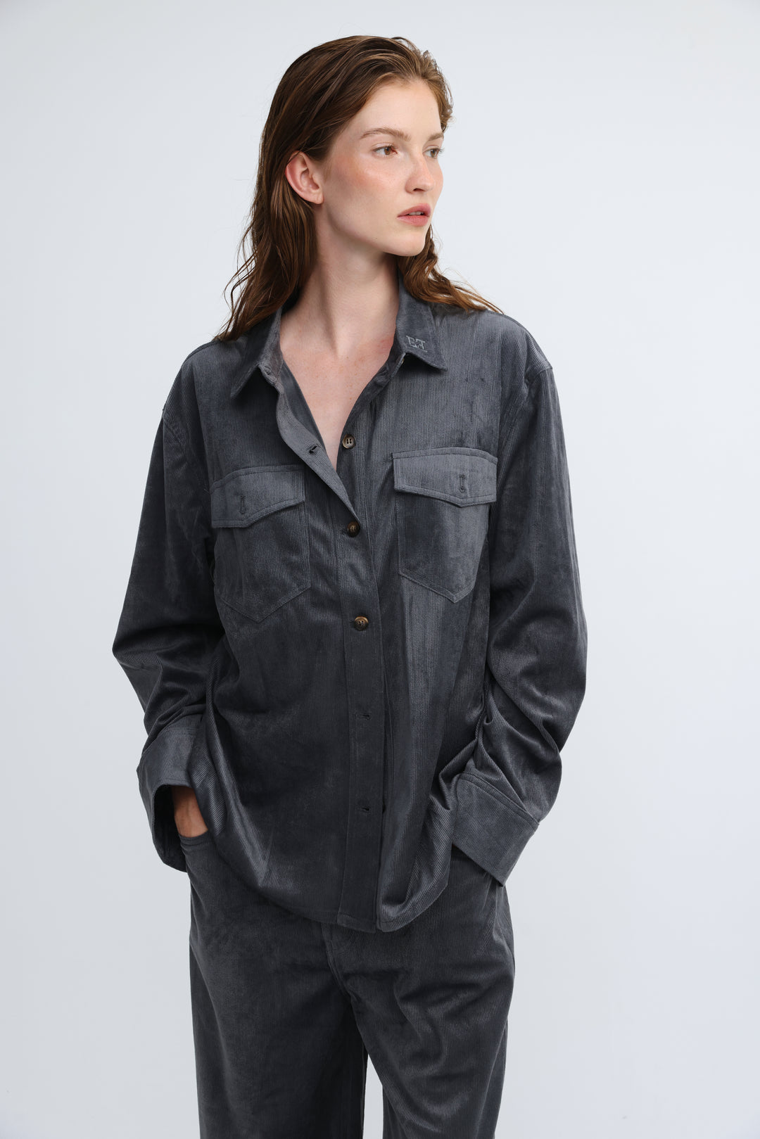 Corduroy Grey Shirt