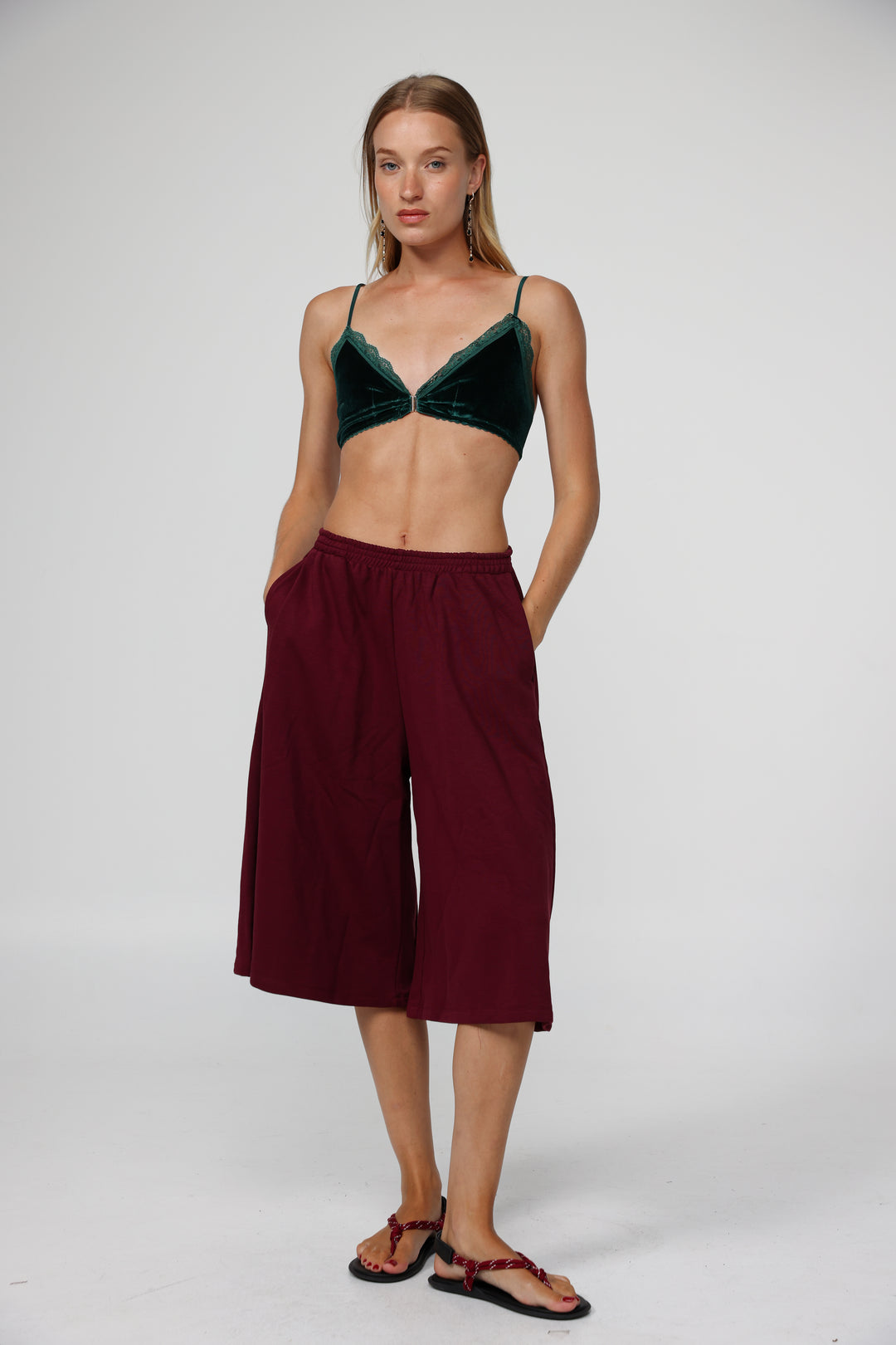 Americano Green Velvet Bralette