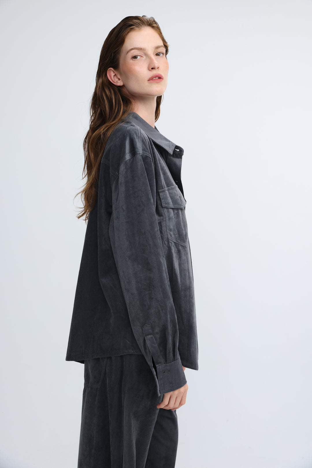 Corduroy Grey Shirt