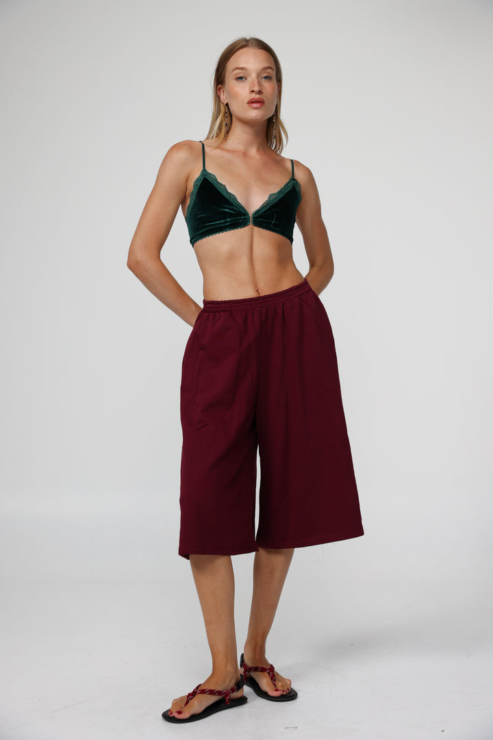Americano Green Velvet Bralette