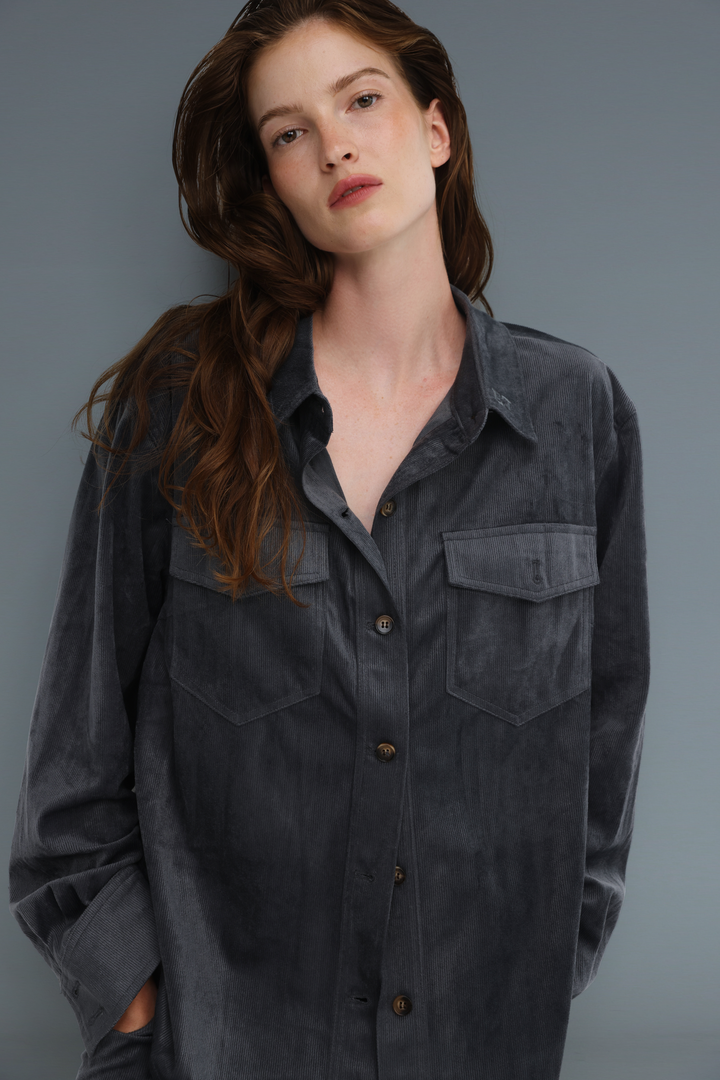 Corduroy Grey Shirt