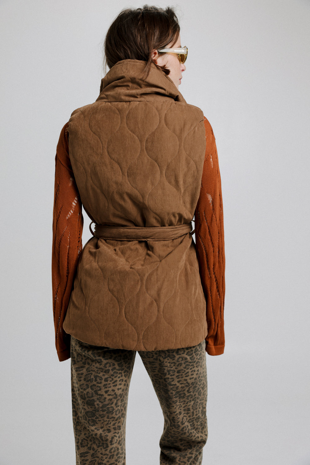 Quilted Brown Vest