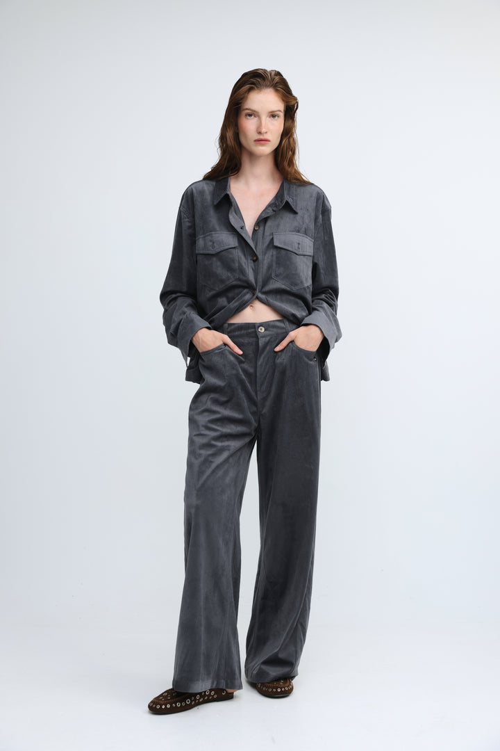 Corduroy Grey Bottoms