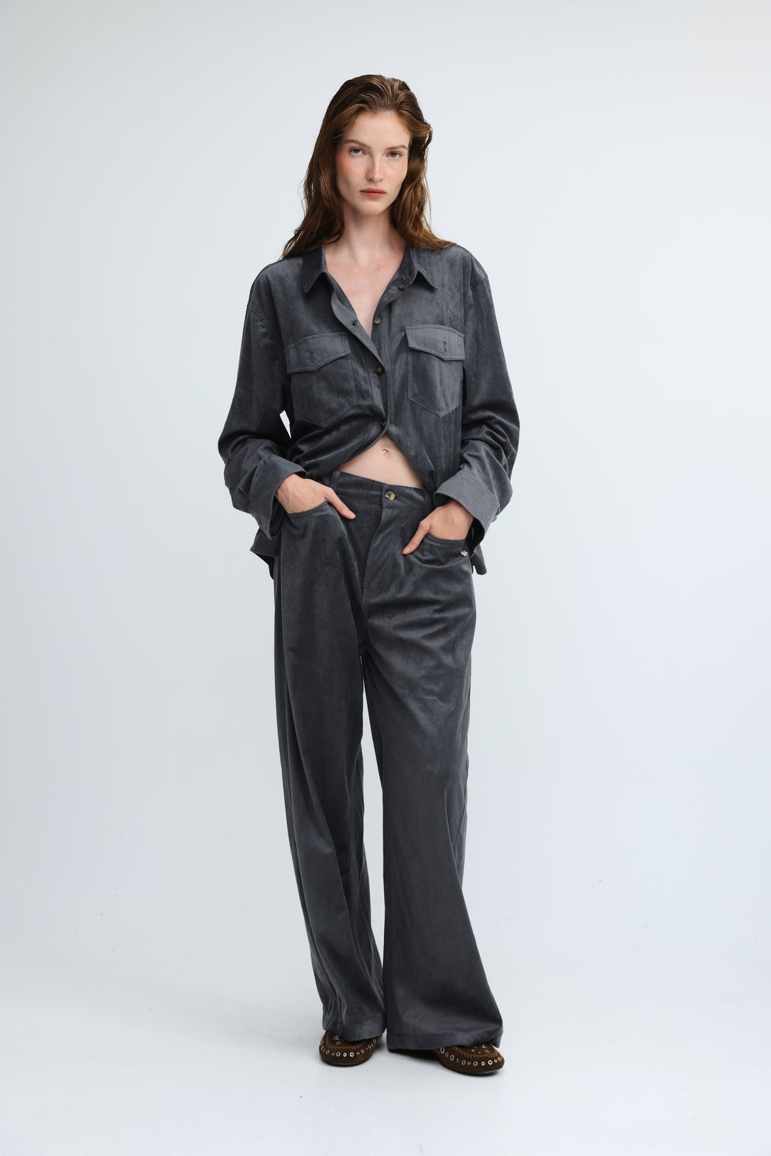 Corduroy Grey Bottoms