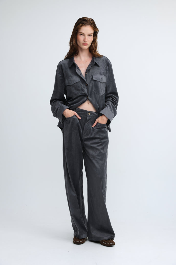 Corduroy Grey Bottoms