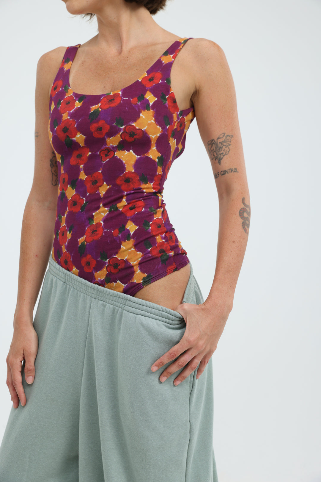 Dawn Red Floral Bodysuit