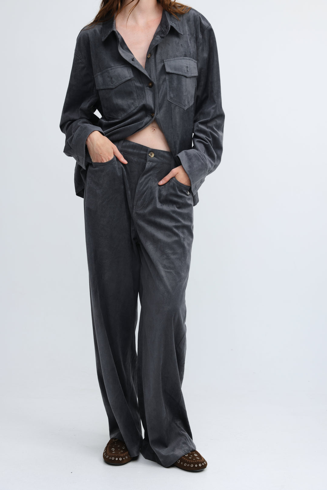 Corduroy Grey Bottoms
