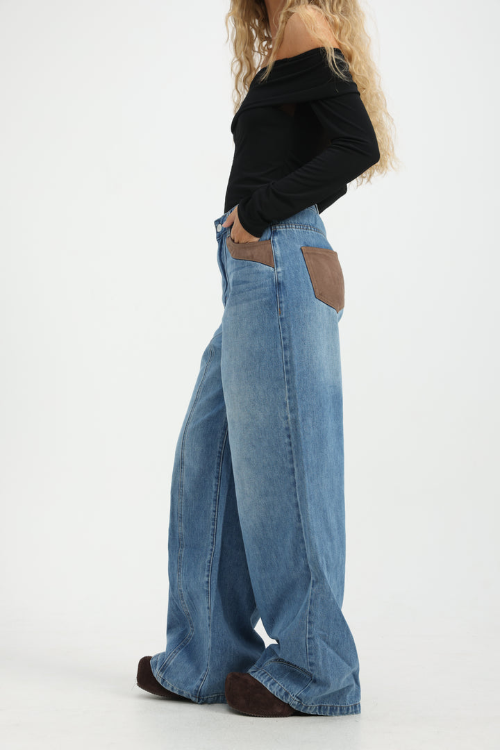 Star 712 Suede Panels Light Blue Denim