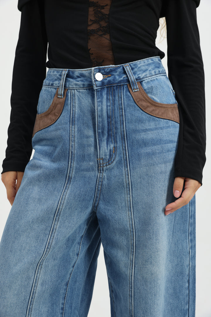 Star 712 Suede Panels Light Blue Denim