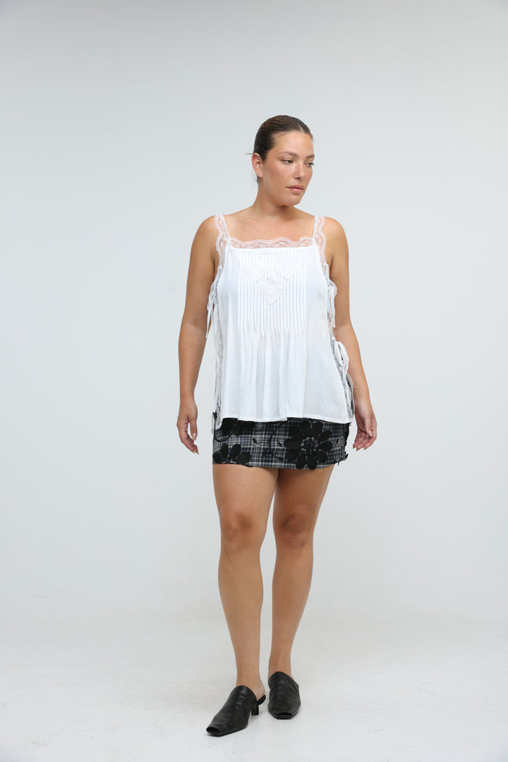 Embroidered Black Tank