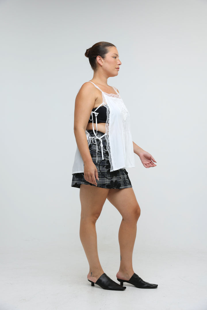 Embroidered Black Tank