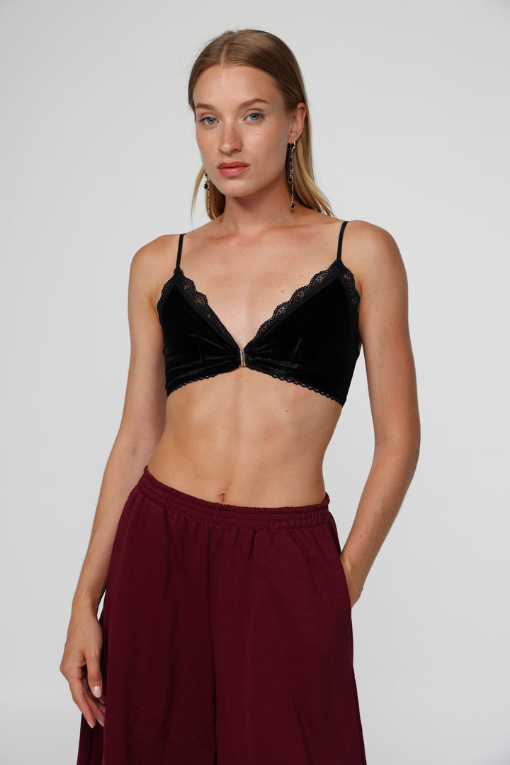 Americano Black Velvet Bralette