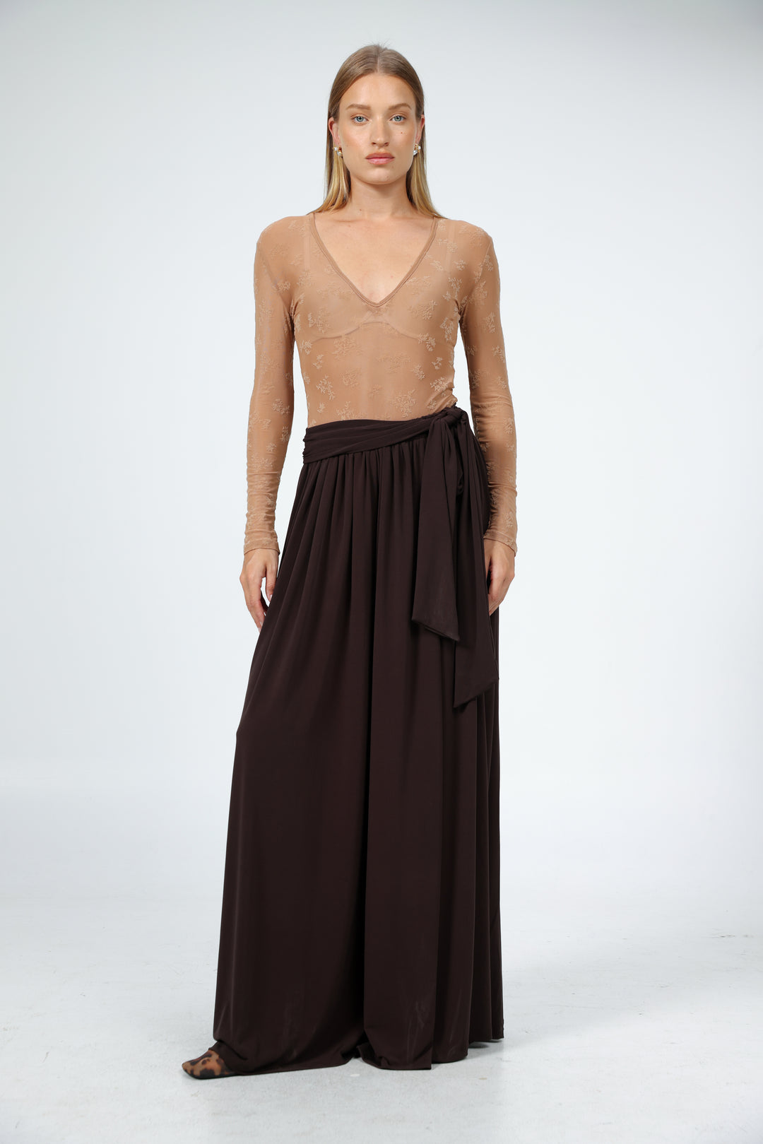 Wide Brown Lycra Bottoms