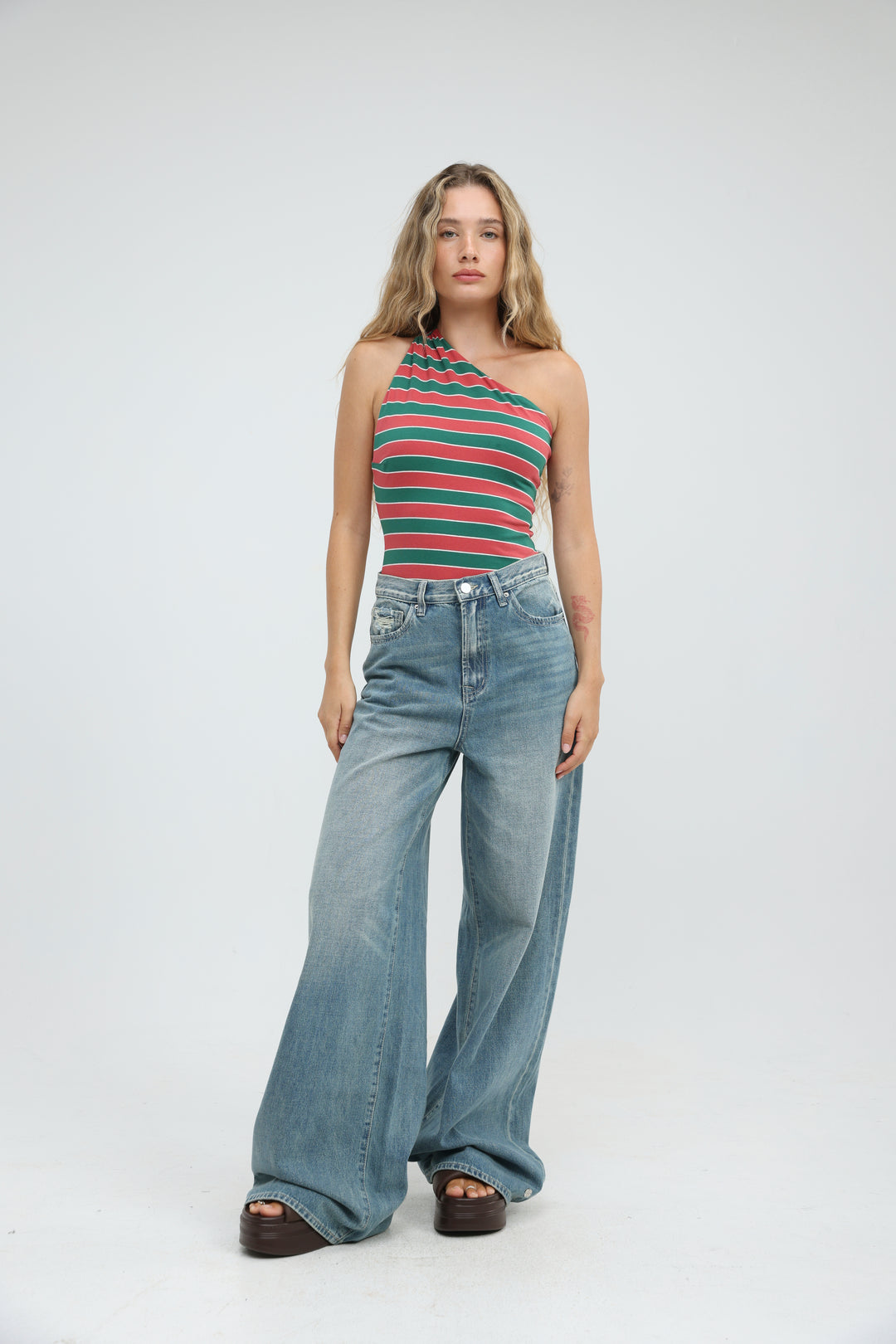 Moonkissed Red Striped Bodysuit