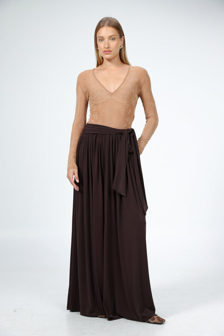 Lake Camel Lace Bodysuit