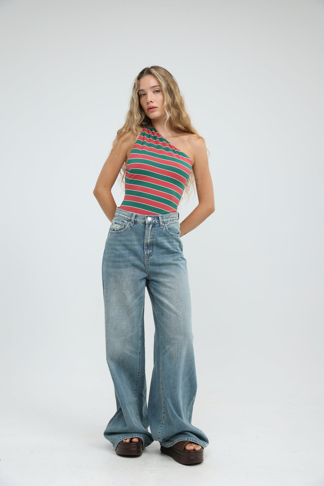 Moonkissed Red Striped Bodysuit