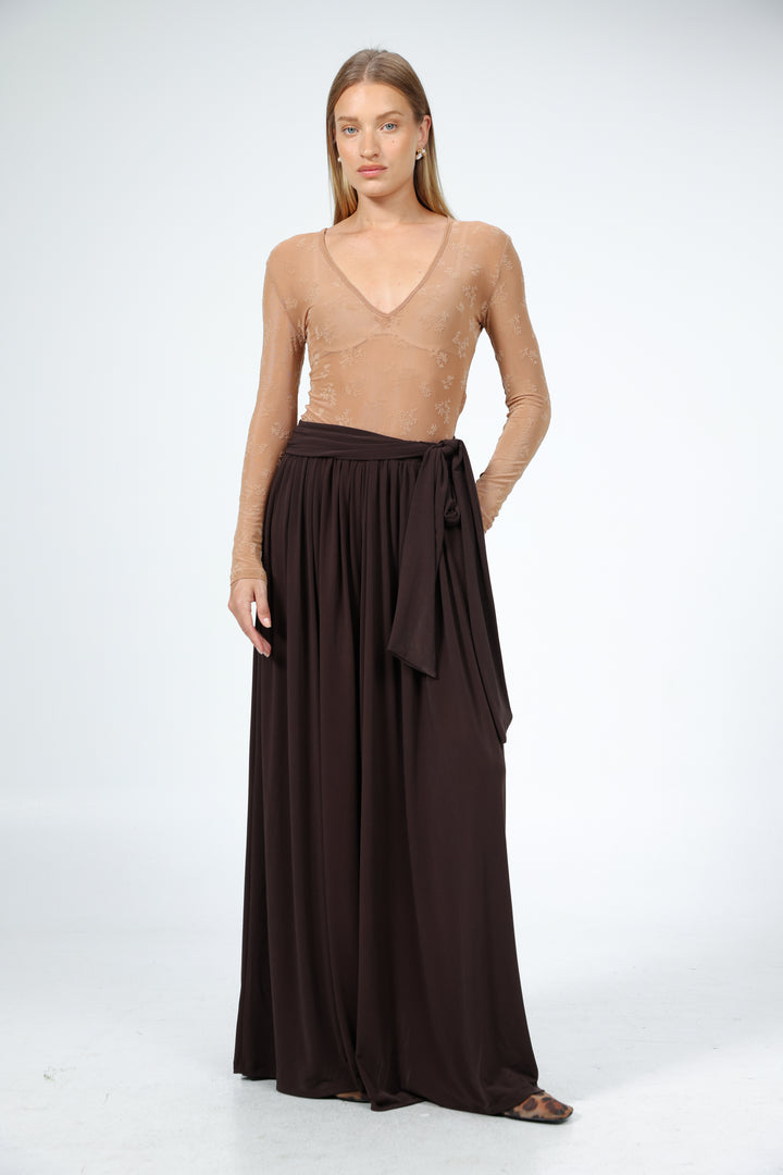 Lake Camel Lace Bodysuit