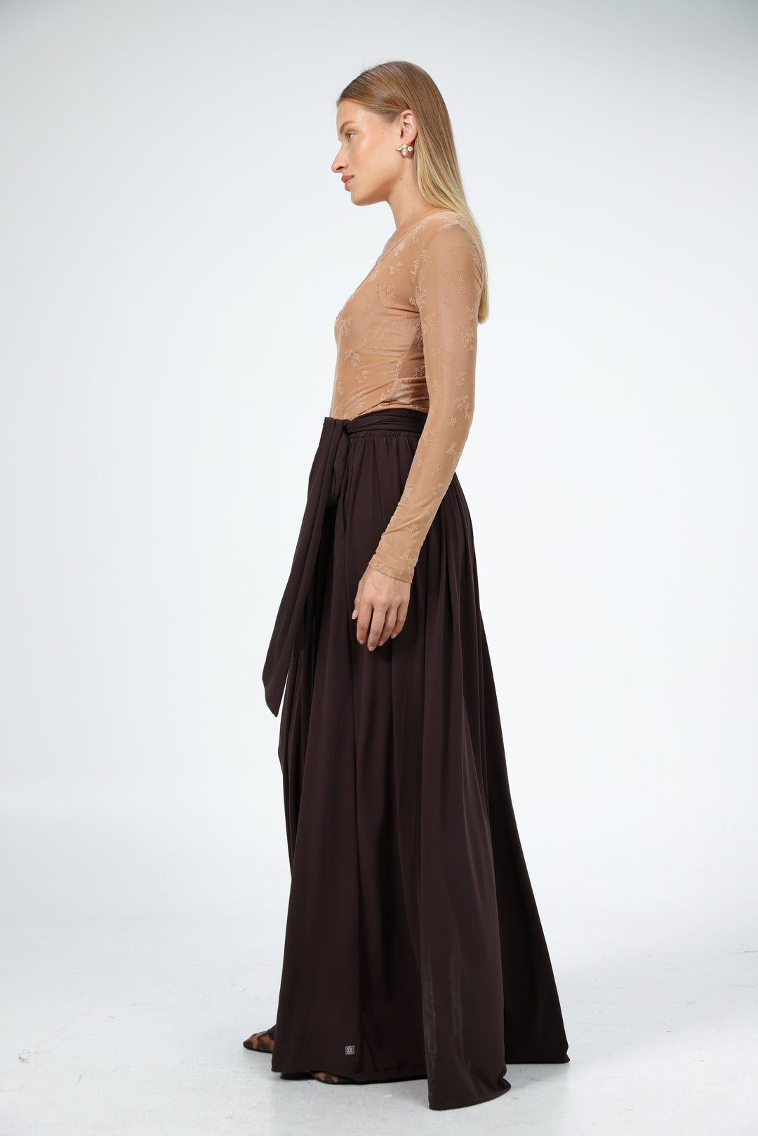 Wide Brown Lycra Bottoms