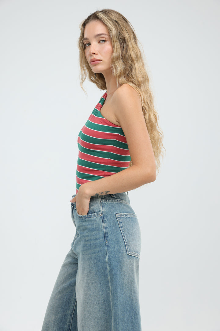 Moonkissed Red Striped Bodysuit